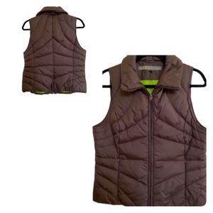 Kenneth Cole Reaction Chocolate Brown Sleeveless Puffer Bubble Layering …